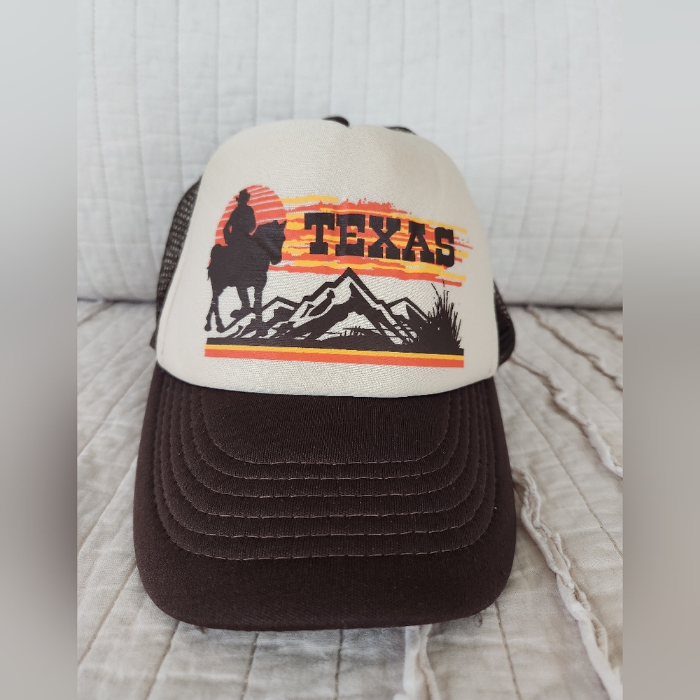 Trucker Baseball Hat State of Texas, Cowboy